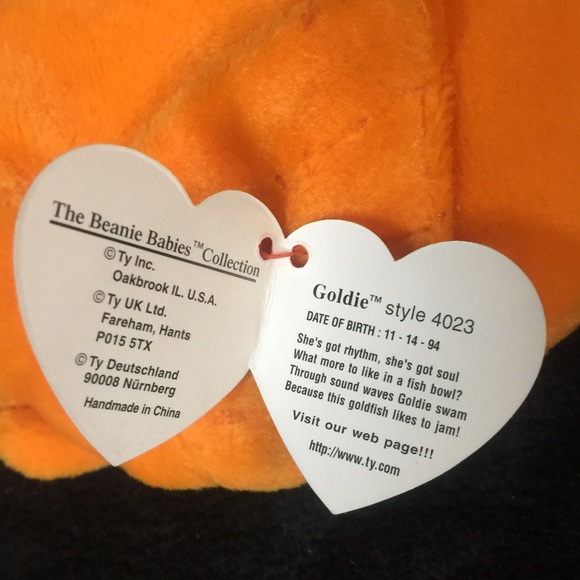 TY 1993 Goldie the Fish Beanie Baby - Picture 5 of 7